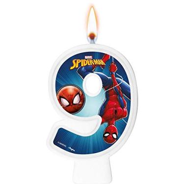 Imagem de Vela Numeral Spider Man Animacao Numero 9 01 Un.