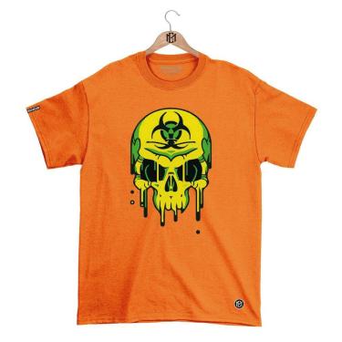 Imagem de Camiseta Mafiaclub Gola Redonda Estampa CAVEIRA RADIOATIVA Streetwear fio 30.1 Penteado
