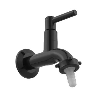 Imagem de Torneira De Tanque Banheiro Pia Jardim Preta Parede Alavanca