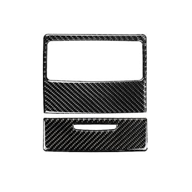 Imagem de UTOYA 1 pcs fibra de carbono do carro porta traseira ar condicionado etiqueta moldura decorativa, apto para bmw série 3 e90 2005-2012