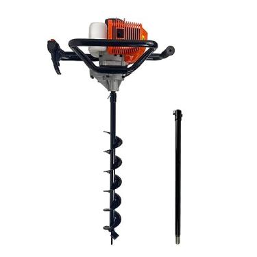 Imagem de Perfurador de Solo a Gasolina 52cc 2,HP com Broca 80x10cm + Extensão 60cm Carbon Fak