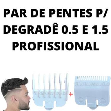 Imagem de 2 Pente Kit Disfarce 0,5 E 1,5 Máquinas De Corte Kemei Wmark - Clipper