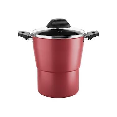 Imagem de Cuscuzeira Brinox Especiarias com Revestimento Interno Antiaderente Pro-Flon Cereja – 16 cm