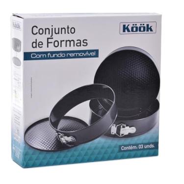 Imagem de FORMA COM FUNDO REMOVIVEL KOOK ACO 3 PECAS