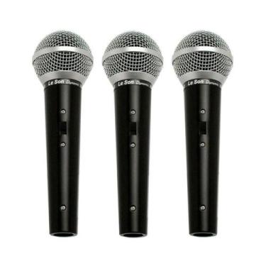 Imagem de Microfone Ls 50 Dinamico Kit Com 3 Unidades - Leson - Leson Microfones