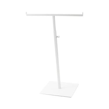 Imagem de Fancyes Bolsa expositor cachecol bolsa rack multiuso bancada adereços display titular de aço inoxidável para balcão loja varejo, branco