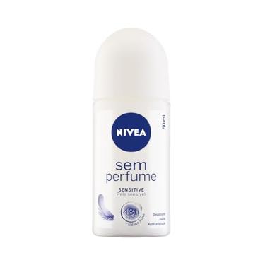 Imagem de NIVEA Desodorante Antitranspirante Roll On Sem Perfume 50ml - Proteção prolongada de 48h para peles sensíveis, com extrato de camomila, sem álcool etílico e sem perfume