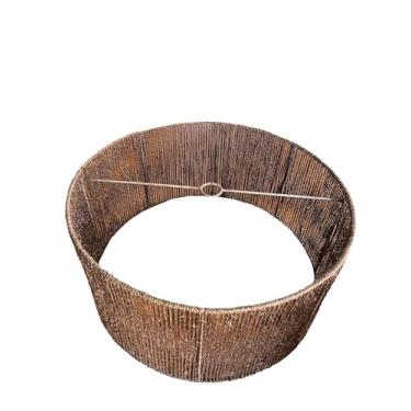 Imagem de Cúpula de Sisal para Luminária lustre de Teto ou para Abajur de Mesa ou Tripé - Cilindrica - Tam.: 50cm x 25cm (Marrom)
