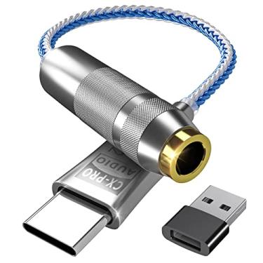 Imagem de [Música sem perdas] CX Pro USB C para adaptador de áudio de 3,5 mm HiFi 32bit 384KHz CX31993 Dongle Headphone Amp USB C DAC compatível com iPhone 15 Pro Max Plus, Galaxy S23 Ultra, Pixel 7 iPad Air