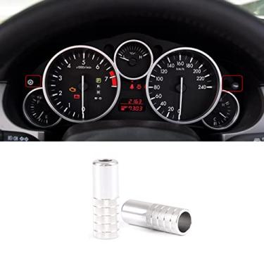 Imagem de Tampa da haste de ajuste do painel de controle central do carro de liga de alumínio, tampa da alavanca do botão de controle do painel de instrumentos adequada para Mazda MX-5 RF Miata 2009-2015