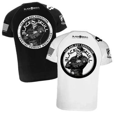 Imagem de Kit 2x Camiseta Preta + Branca - Bope Caveira Black Skull-Unissex