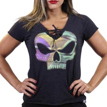 Imagem de TSHIRT BRASIL FEMININA PRETO - BLACK SKULL - CLOTHING (M)-Unissex