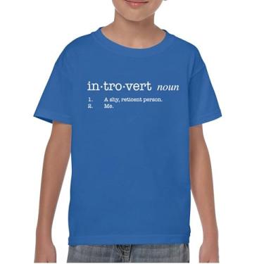 Imagem de Camiseta juvenil com definição introvertida, engraçada, antissocial, humor, pessoas sugam ficar em casa, antissocial, clube sarcástico, crianças, Azul, G