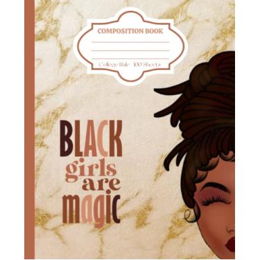 Imagem de Caderno de composição mágica Black Girl (pautado pela faculdade): Caderno de composição pautado pela faculdade