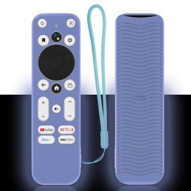 Imagem de Capa de controle remoto azul brilhante para controle remoto Onn, capa de silicone 100026240 compatível com Onn Android TV 4K UHD Stick TV Box Remoto Lavável an-ti Perdido antiderrapante amigo da pele