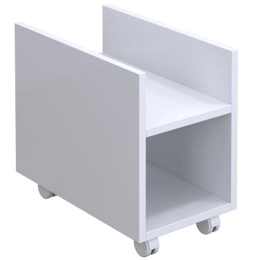 Imagem de Suporte Para Cpu E Nobreak Com Rodízios Guide L03 Branco - Lyam Decor