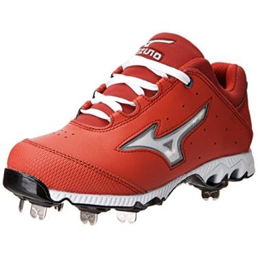 Imagem de Mizuno Chuteira feminina 9-spike Swift G2 Switch Softball Metal Cleat, Vermelho/branco., 38