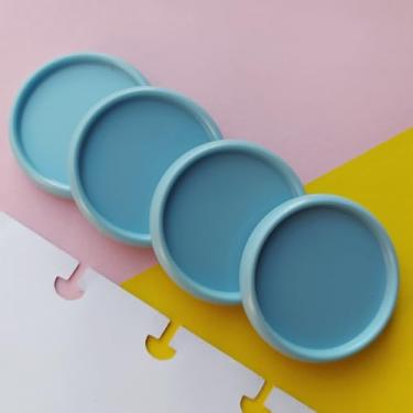 Imagem de Kit 12 Discos G 32mm de Caderno Infinito Sistema Inteligente Amor Infinito Cadernos - Liso (Azul Claro Metalizado)