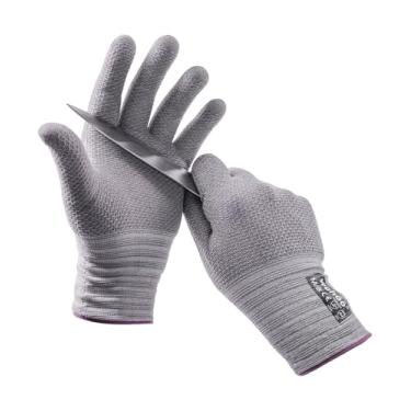 Imagem de wahoo Luvas resistentes a cortes de grau alimentício, calibre 21 B. COMB Air, à prova de corte, nível 5, extremamente leves, finas, respiráveis, ANSI A4, névoa de lavanda, grande