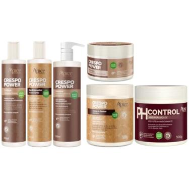 Imagem de Kit Crespo Power Apse Tratamento Capilar Anti Porosidade Grande 6 Produtos Ph Control Vegano