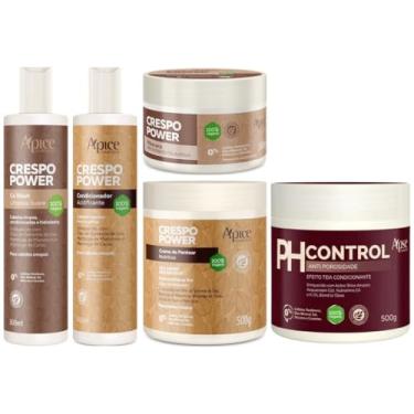Imagem de Kit Apse Crespo Power 5 Produtos Anti Porosidade Capilar Completo Com Mascara Ph Control 500g