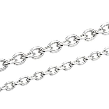 Imagem de MYAROMA FINDINGS 1 corrente de cabo com corte de diamante 0,8, 19.5 inches, Aço inoxidável, Sem Pedra Preciosa