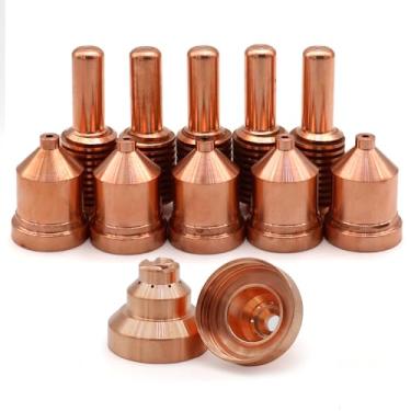 Imagem de TIANLYLIN Ponta de eletrodo de plasma 212724 219676 Drag Shield 212730 para cortador Miller Spectrum 875 ICE-60T ICE-60TM 12 peças