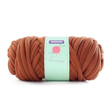 Imagem de Fio grosso para crochê e tricô, fio de cobertor macio grosso de 7 mm, 250 g (cor café escuro)