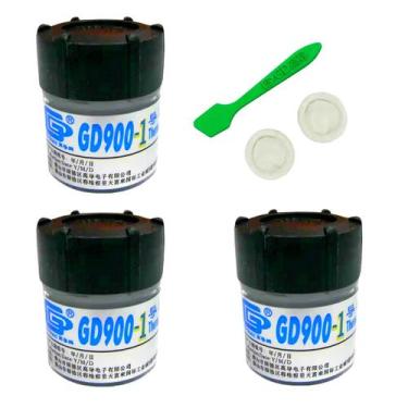 Imagem de Kit 3 Pasta Térmica GD900-1 Original Atuação Máxima 6.0 W/mk 30g Gpu P