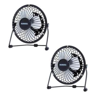 Imagem de Kit 2X Mini Ventilador Usb De Mesa Potente E Silencioso - Kadê