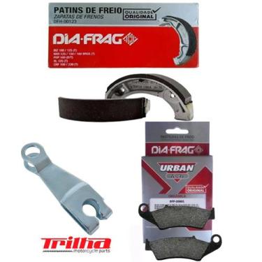 Imagem de Lona Freio, Pastilha, Braço Traseiro Biz 125 06 Á 21 - Dia Frag
