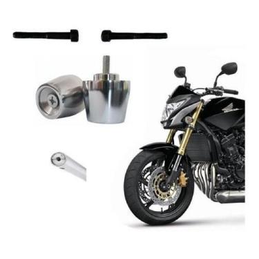 Imagem de Par Peso De Guidão Moto Cg 160 Titan Cargo Cromado Pezinho - New, Hond