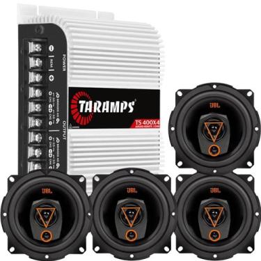 Imagem de 04 Alto Falantes 5 Jbl 80w 5trms80 + Módulo Taramps Ts400x4