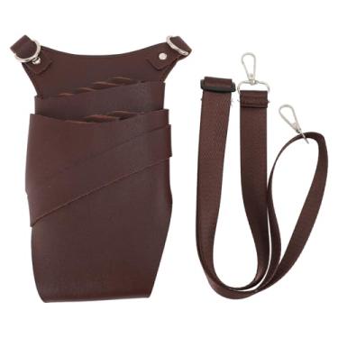 Imagem de Bolsa de tesoura, bolsa de PU para ferramentas de cabeleireiro Bolsa de tesoura com vários bolsos Bolsa de cabeleireiro versátil Estojo de tesoura portátil para pente, tesoura