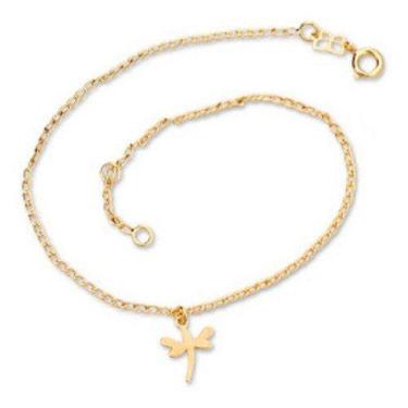 Imagem de Tornozeleira banhado ouro 3x 24k 18k e 22k feminina pulseira de pé com
