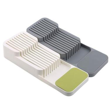 Imagem de Organizador de facas cor cinza ou branco, organizacao - NOVOSECULO, BR