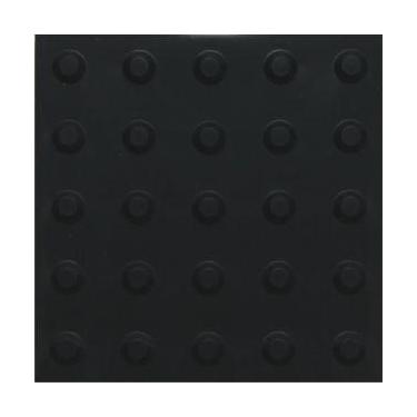 Imagem de piso tátil em pvc 25cm x 25cm 16pçs ou 1m² alerta preto