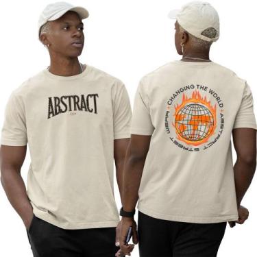 Imagem de Camiseta Camisa Algodão Changing The World Fire Abstract - Abstract St