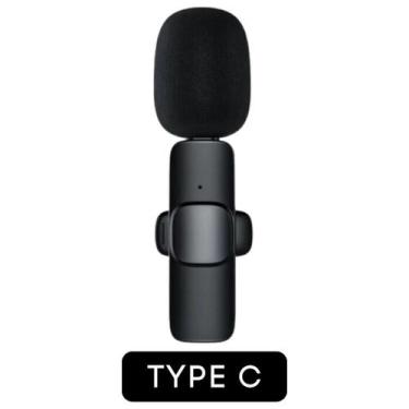 Imagem de Microfone Lapela Sem Fio Compatível Android Usb C Type C - Utimix b2d