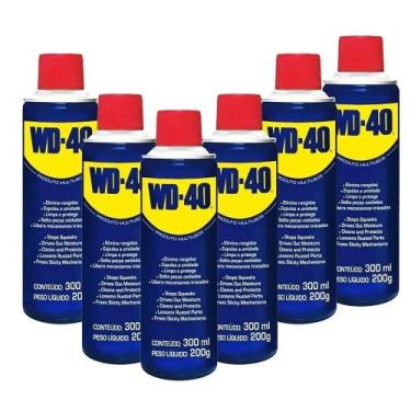 Imagem de Kit 6 Wd-40 Spray Óleo Lubrificante Produto Multiusos 300ml - Flextop