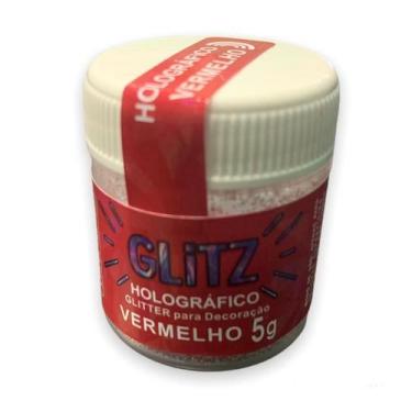 Imagem de Corante Em Pó Holográfico Glitter Brilho Decoração Vermelho - Geral