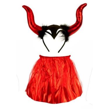 Imagem de Fantasia Malévola Infantil de Halloween Com Chifre - Fantasias Carol B