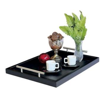 Imagem de Bandeja Cantinho Café Grande Moderna Decorativa Ambiente Casa Sala Jan
