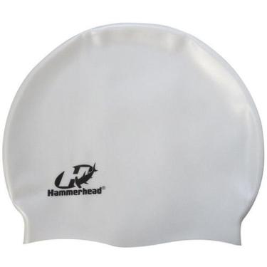 Imagem de Touca de Nataçao Colorida Silicone Lisa Hammerhead, Branco
