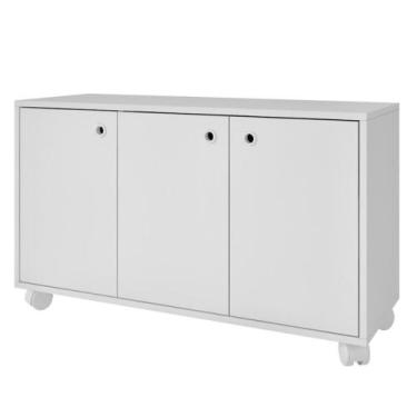 Imagem de Armário em MDP com 3 Portas 1 Prateleira e 4 Pés com Rodízio BRV Móvei