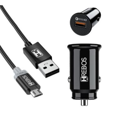 Imagem de Carregador Veicular usb Turbo 18w compatível com LG K4 K8 K10 K11 K12 