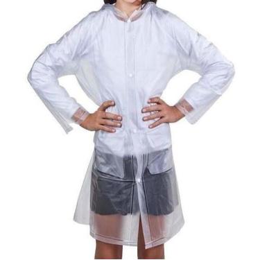 Imagem de Capa chuva transparente c/ capuz Iresistente impermeável infantil - ZE