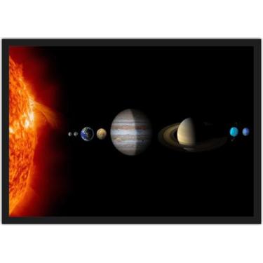 Imagem de Quadro Decorativo Sistema Solar Galáxias Planeta Terra Estrelas Decora