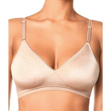 Imagem de Sutiã Poás Demillus 61411 Poliamida Sem Bojo Sem Aro, Bege, Rosado, 46