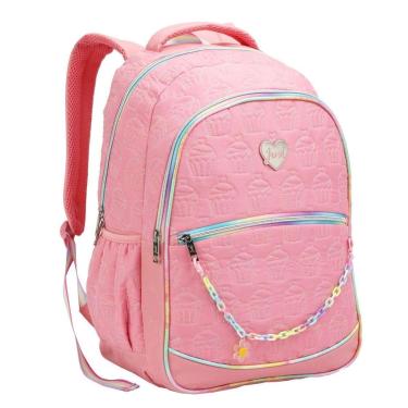 Imagem de Mochila Escolar Menina Bolsa Feminina Aula Infantil Cupcake-Feminino